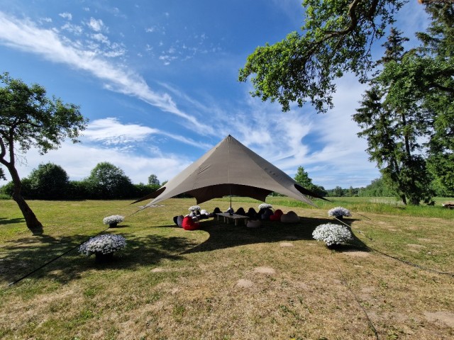 zvaigznes telts 50 m2 olivzala 2eq